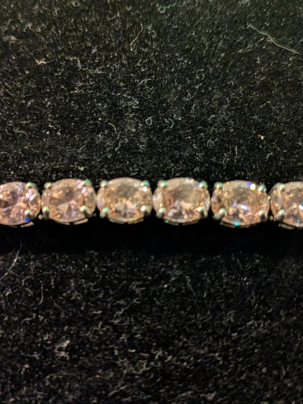 Sterling Silver Natural Pink Topaz Tennis Bracelet